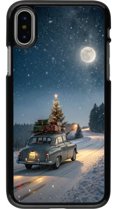 Coque iPhone X / Xs - Christmas 25 Car with Tree Xmas
