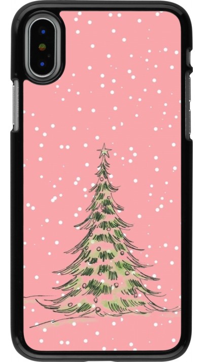 Coque iPhone X / Xs - Christmas 25 Pink Tree