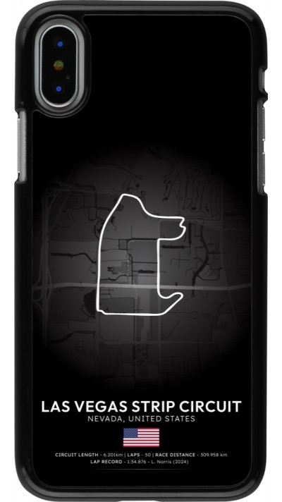iPhone X / Xs Case Hülle - F1 Track 2025 Las Vegas