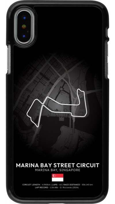 iPhone X / Xs Case Hülle - F1 Track 2025 Singapore