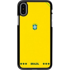 Coque iPhone X / Xs - Maillot de football Bresil 2026 personnalisable