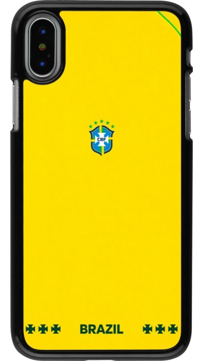 Coque iPhone X / Xs - Maillot de football Bresil 2026 personnalisable