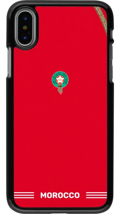 Coque iPhone X / Xs - Maillot de football Maroc 2026 personnalisable