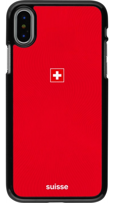 Coque iPhone X / Xs - Maillot de football Suisse 2026 personnalisable