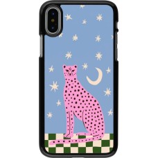 Coque iPhone X / Xs - Pink leopard with stars 2026