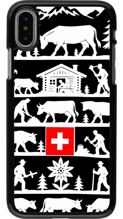 Coque iPhone X / Xs - Poya Suisse 1 noir