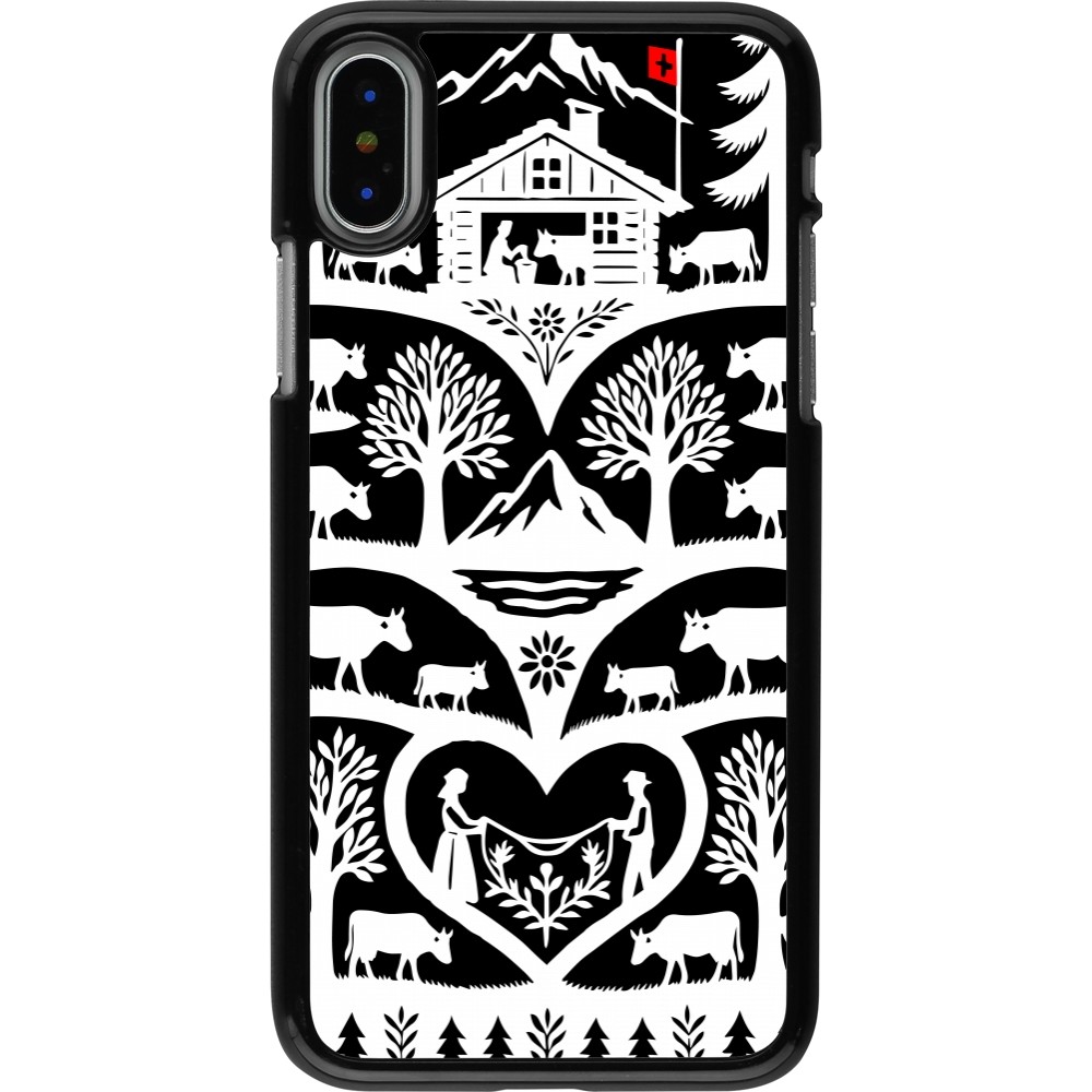 Coque iPhone X / Xs - Poya Suisse 2 noir