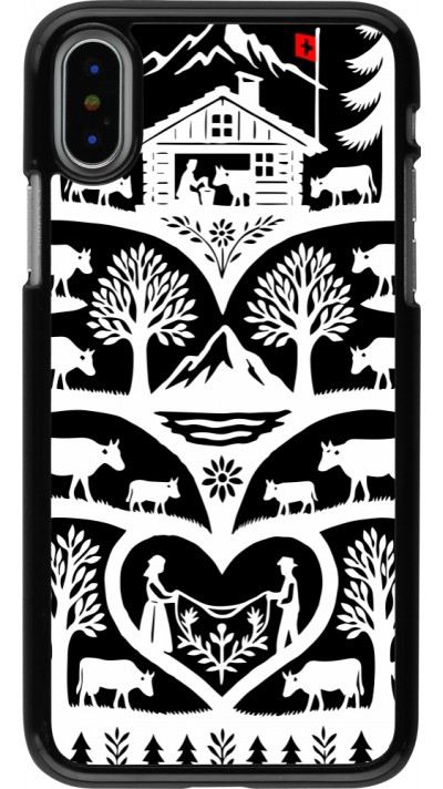 Coque iPhone X / Xs - Poya Suisse 2 noir