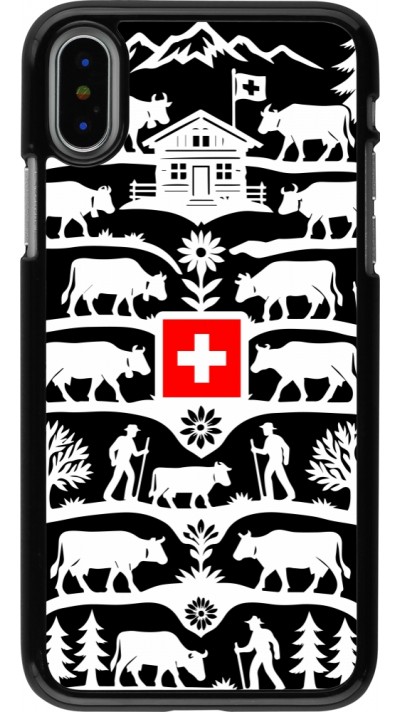 Coque iPhone X / Xs - Poya Suisse 3 noir