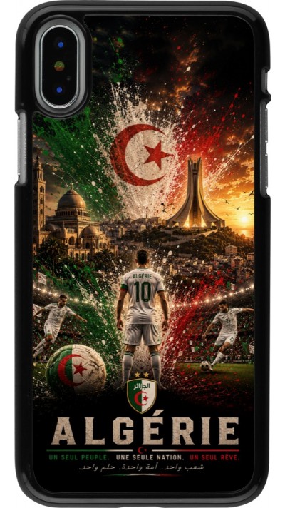 Coque iPhone X / Xs - Football Algérie splash 2026