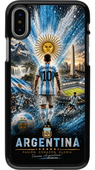 Coque iPhone X / Xs - Football Argentine splash 2026