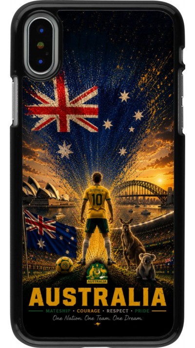 Coque iPhone X / Xs - Football Australie splash 2026