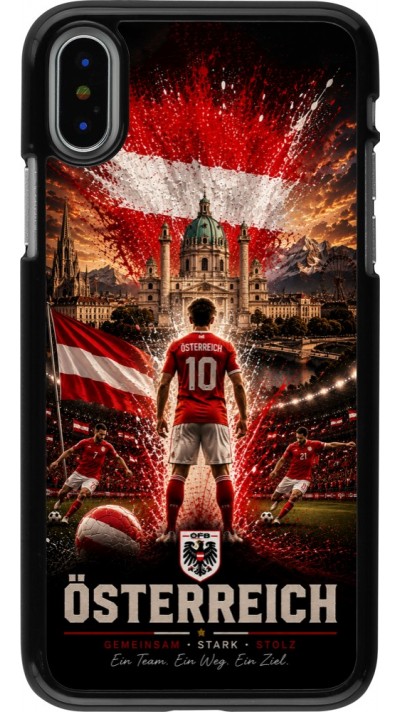 Coque iPhone X / Xs - Football Autriche splash 2026