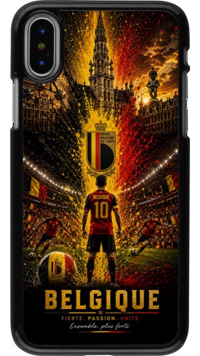 Coque iPhone X / Xs - Football Belgique splash 2026