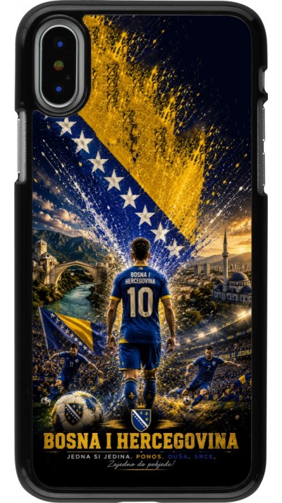 Coque iPhone X / Xs - Football Bosnie-Herzégovine splash 2026