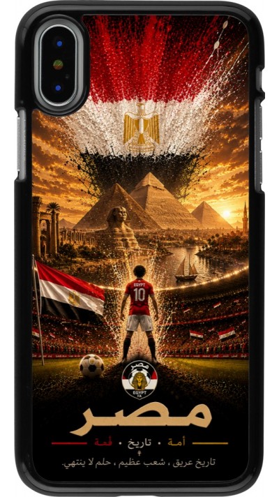 Coque iPhone X / Xs - Football Égypte splash 2026