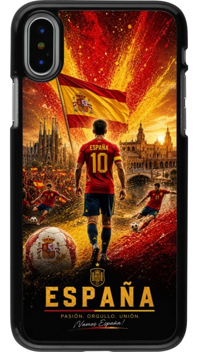 Coque iPhone X / Xs - Football Espagne splash 2026