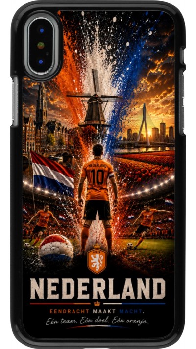 Coque iPhone X / Xs - Football Pays-Bas splash 2026