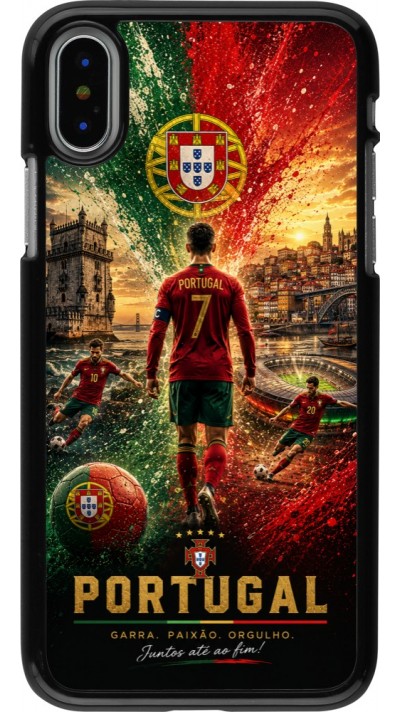Coque iPhone X / Xs - Football Portugal splash 2026