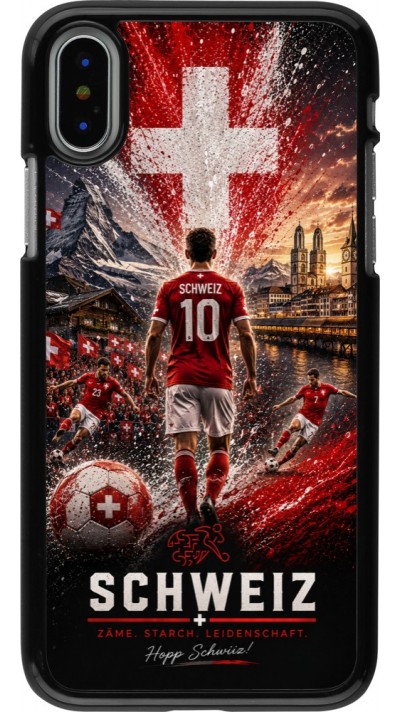 Coque iPhone X / Xs - Football Schweiz splash 2026