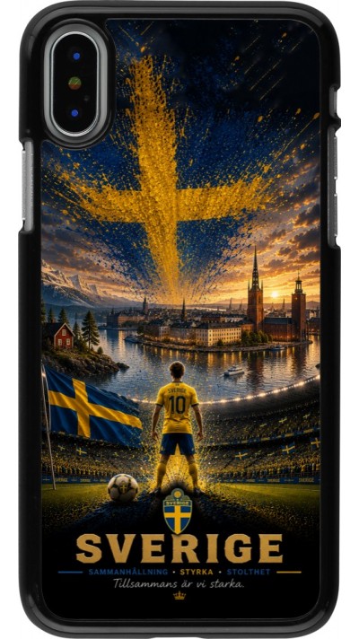 Coque iPhone X / Xs - Football Suède splash 2026
