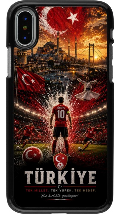 Coque iPhone X / Xs - Football Turquie splash 2026