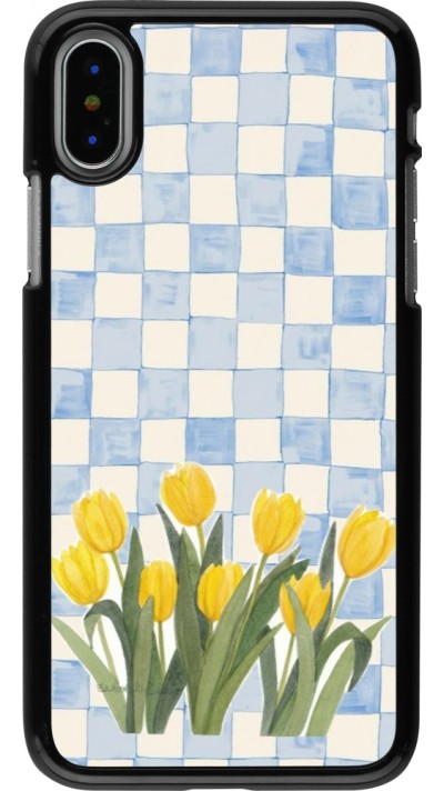 iPhone X / Xs Case Hülle - Blue vichy tulips Spring 2026