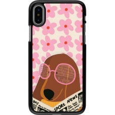 Coque iPhone X / Xs - Dog with newspaper Spring 2026