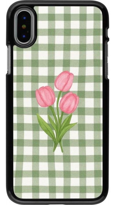iPhone X / Xs Case Hülle - Green vichy tulips Spring 2026