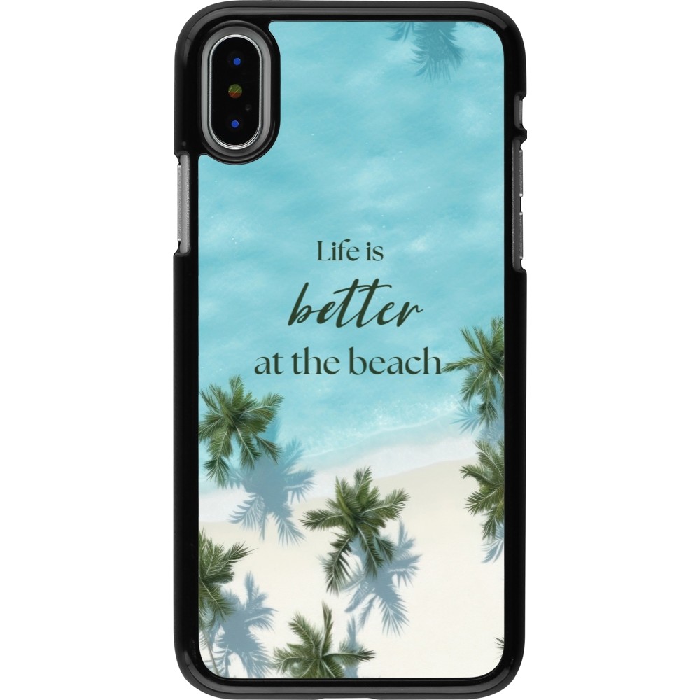 Coque iPhone X / Xs - Summer 2025 Life is better at the beach