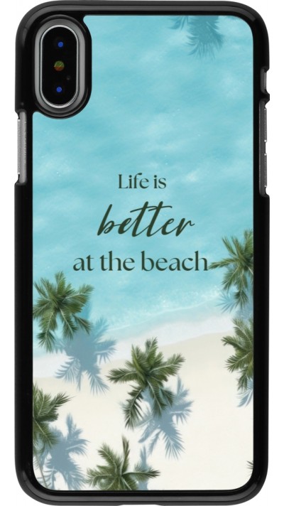Coque iPhone X / Xs - Summer 2025 Life is better at the beach
