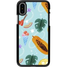 Coque iPhone X / Xs - Summer 2025 Pattern papaya
