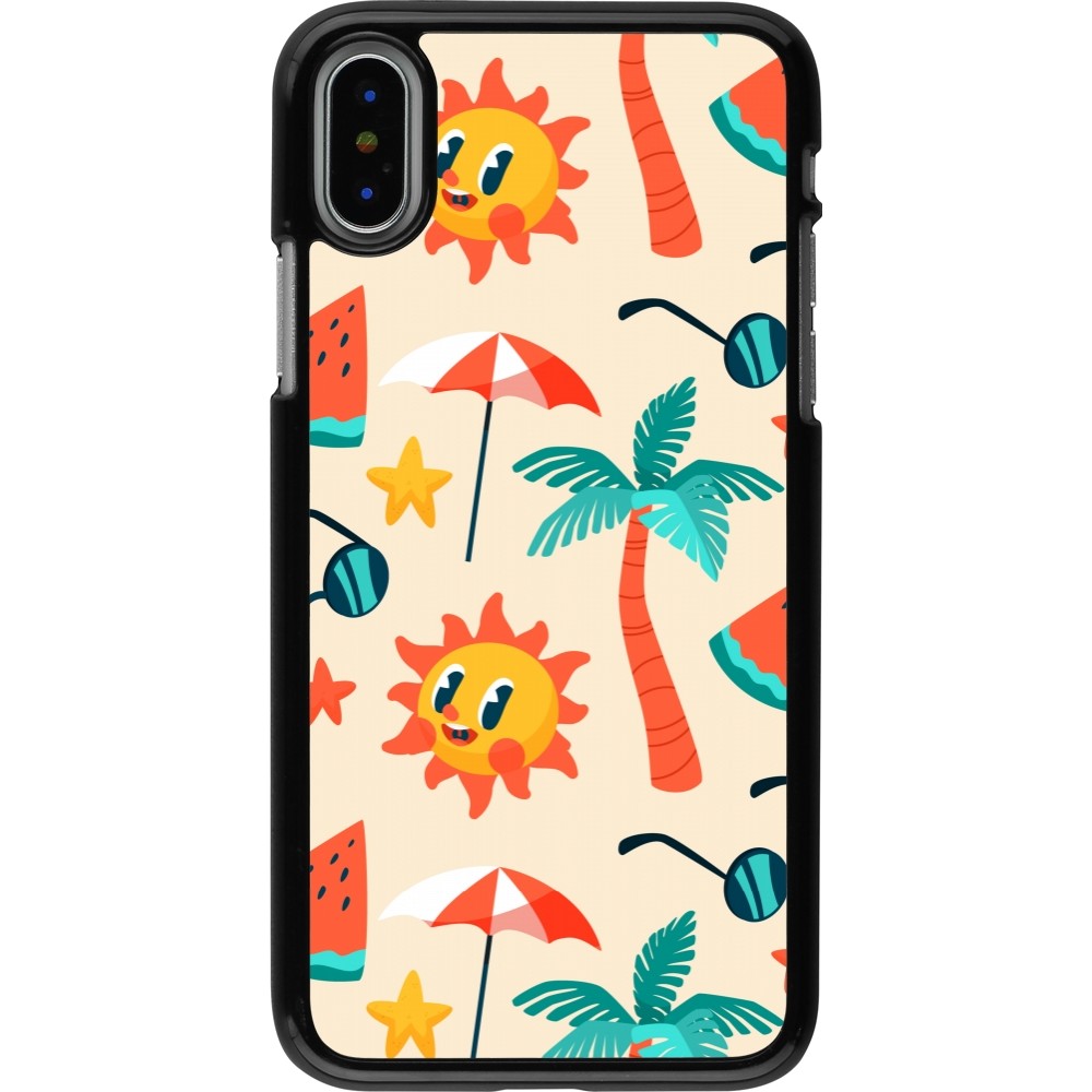 Coque iPhone X / Xs - Summer 2025 Pattern soleil