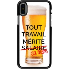 Coque iPhone X / Xs - Tout travail mérite sa bière