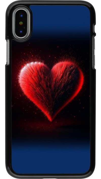 Coque iPhone X / Xs - Valentine 2025 coeur rouge