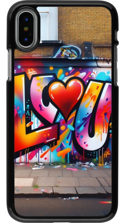 Coque iPhone X / Xs - Valentine 2025 Love U Tag