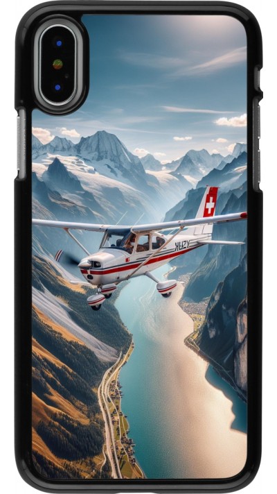 Coque iPhone X / Xs - Vol Alpin Suisse