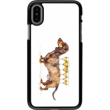 Coque iPhone X / Xs - Wine Teckel