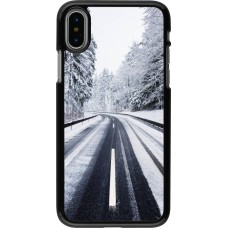 Coque iPhone X / Xs - Winter 22 Snowy Road
