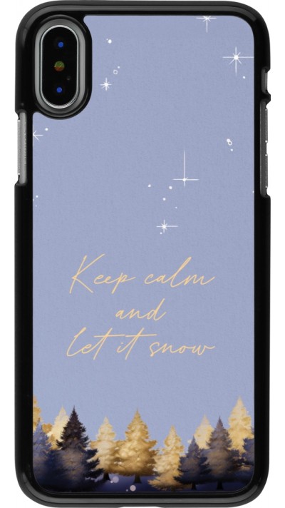 iPhone X / Xs Case Hülle - Winter 25 Winter illustration of trees