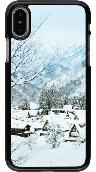 iPhone X / Xs Case Hülle - Winter 25 Winter snowy landscape
