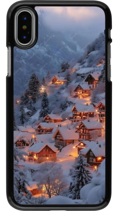 Coque iPhone X / Xs - Winter 25 Winter snowy village