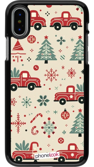 iPhone X / Xs Case Hülle - Weihnachten 2024 Lkw Tanne