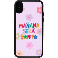 iPhone X / Xs Case Hülle - Silikon schwarz Karol G Manana sera bonito