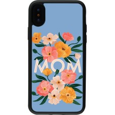 iPhone X / Xs Case Hülle - Silikon schwarz Mom 2026 Flowers