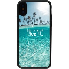 Coque iPhone X / Xs - Silicone rigide noir Summer 18 24