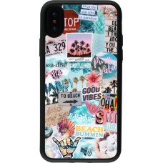 Hülle iPhone X / Xs - Silikon schwarz Summer 20 collage