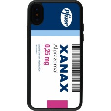Coque iPhone X / Xs - Silicone rigide noir Xanax Alprazolam 2025