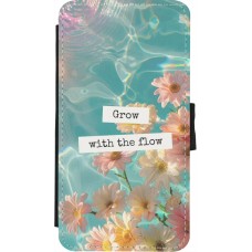 Coque iPhone X / Xs - Wallet noir Summer 2025 Grow with the flow
