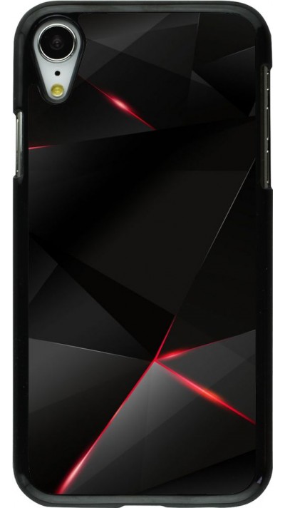 Coque iPhone XR - Black Red Lines